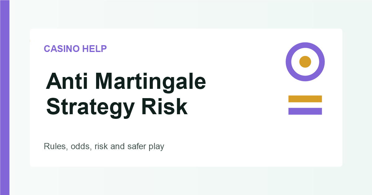 Anti Martingale Strategy Risk guide image