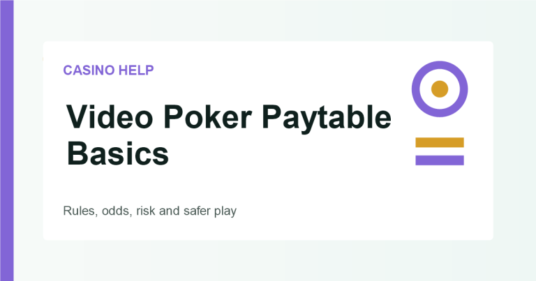 Video Poker Paytable Basics guide image